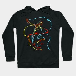 abstract dancing man colorful Hoodie